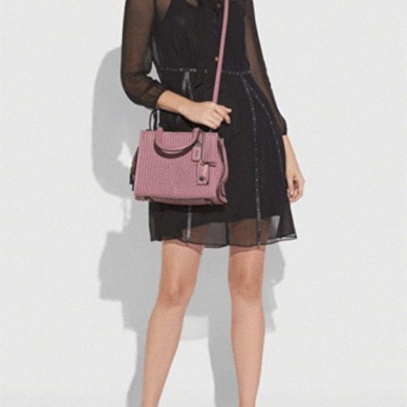 Coach Rogue 25 Womens Handbag Shoulder Bag Crossbody Quilted Nappa Leather $795 - Picture 2 of 13